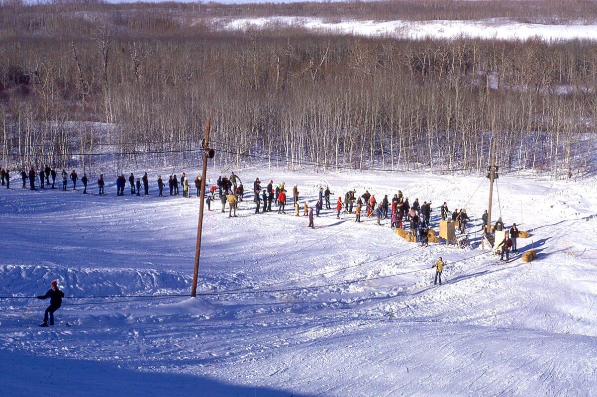 The rope tow in 1972.