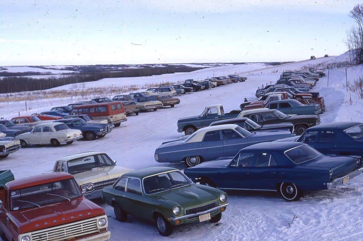 Parking lot in 1972.