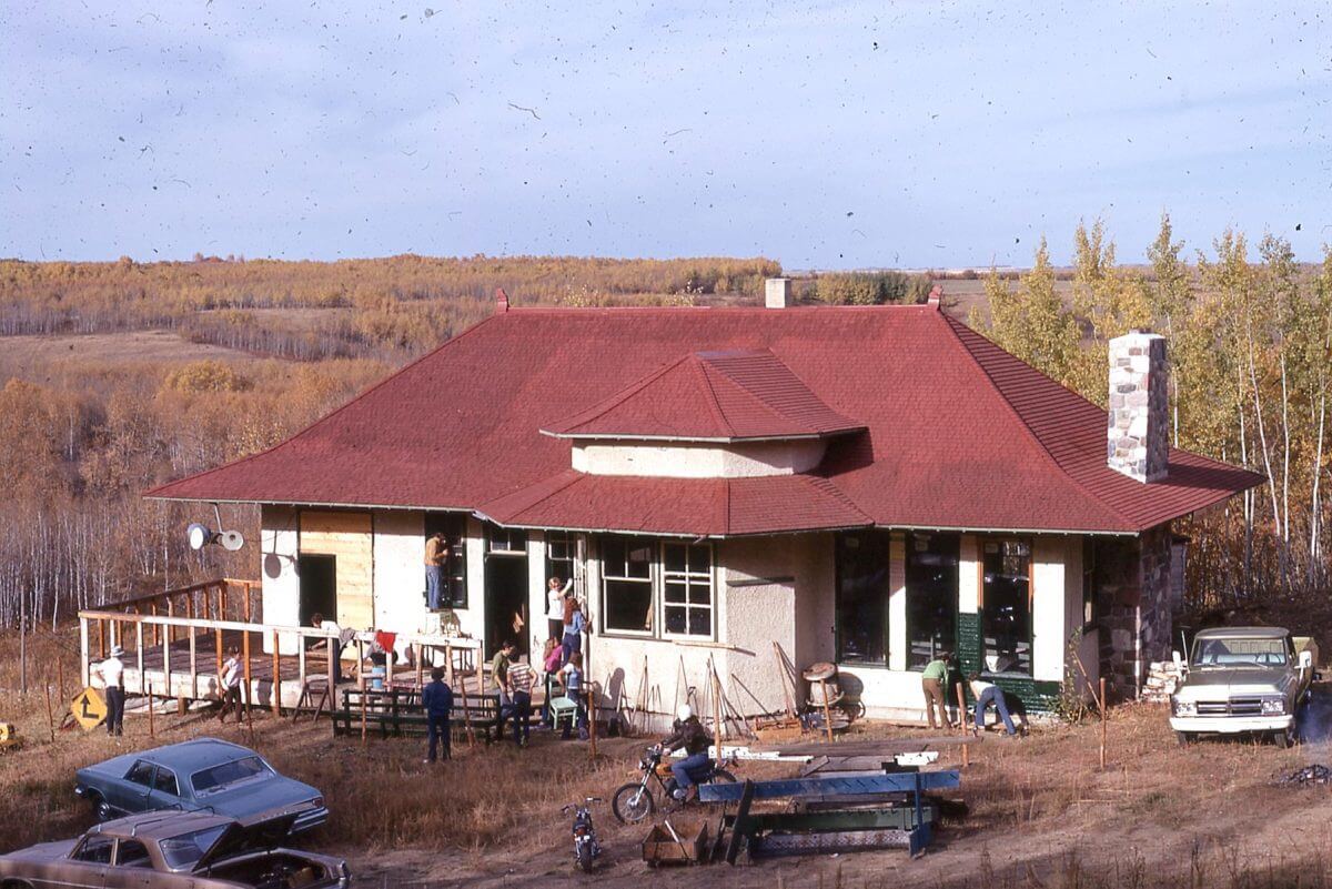 Work party, Fall 1971.